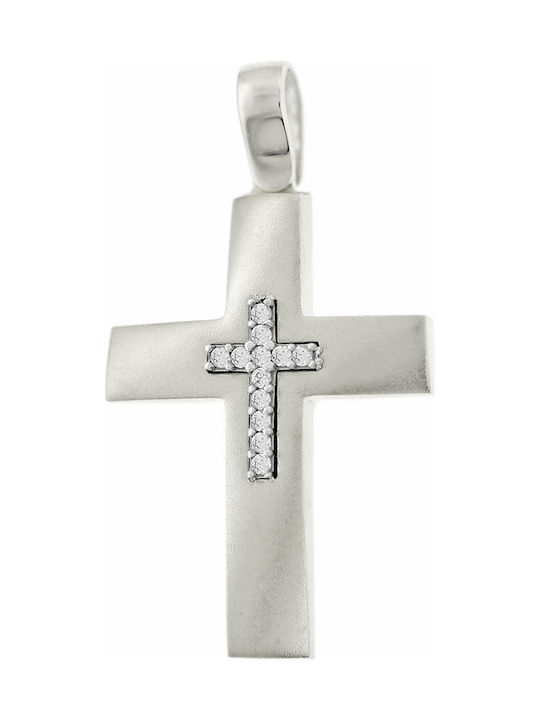 White Gold Cross 14K