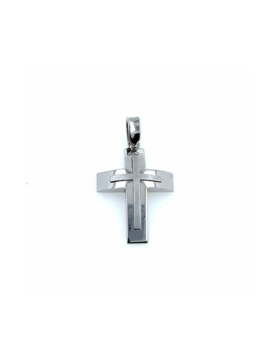 White Gold Cross 14K