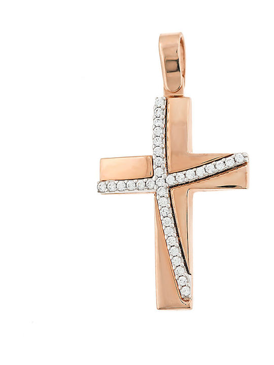 Roségold Kreuz 14K