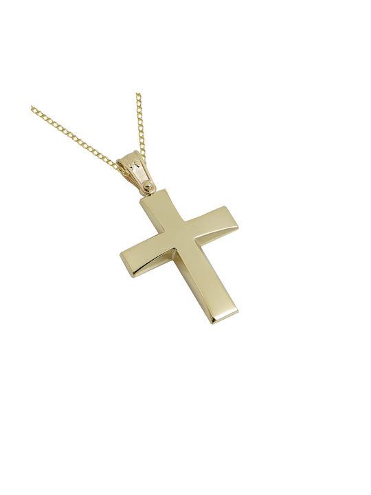 Gold Kreuz 14K mit Kette