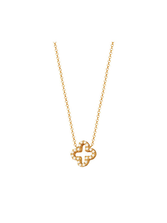 Damen Gold Kreuz 9K mit Kette