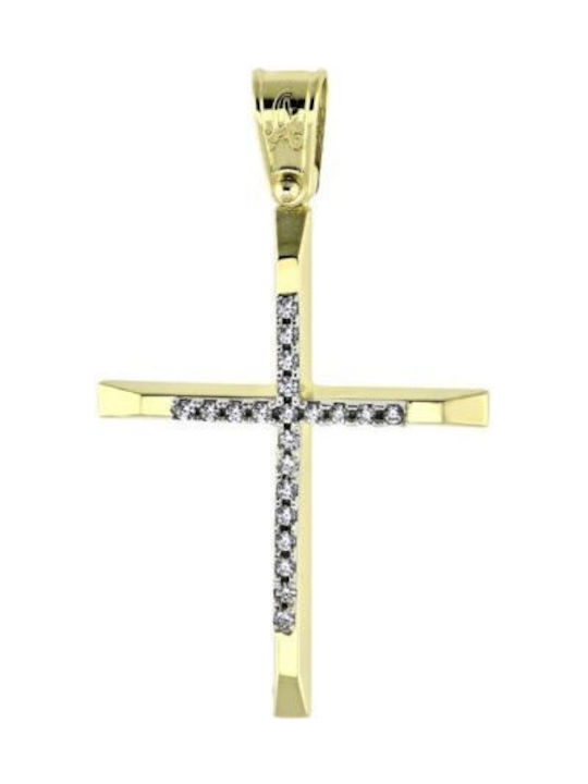 Damen Gold Kreuz 14K