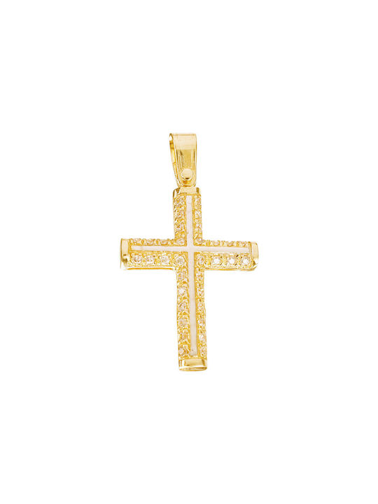 Gatsa Damen Roségold Kreuz 14K