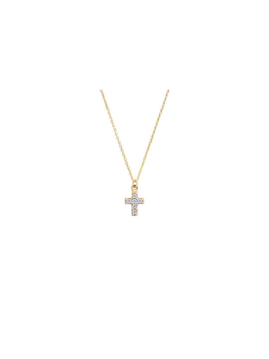JewelStories Women's Gold Cross 14K with Chain
