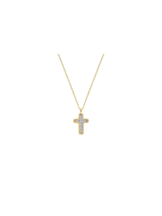 JewelStories Women's Gold Cross 14K with Chain