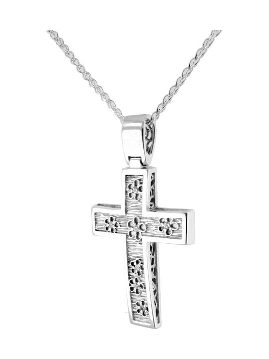 Papadopoulos Gold Damen Weißgold Kreuz 14K