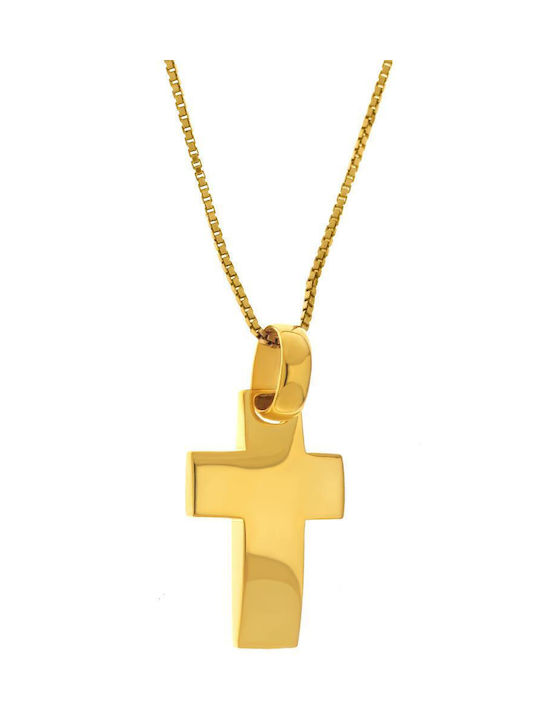 Q-Jewellery Men's Gold Cross 18K