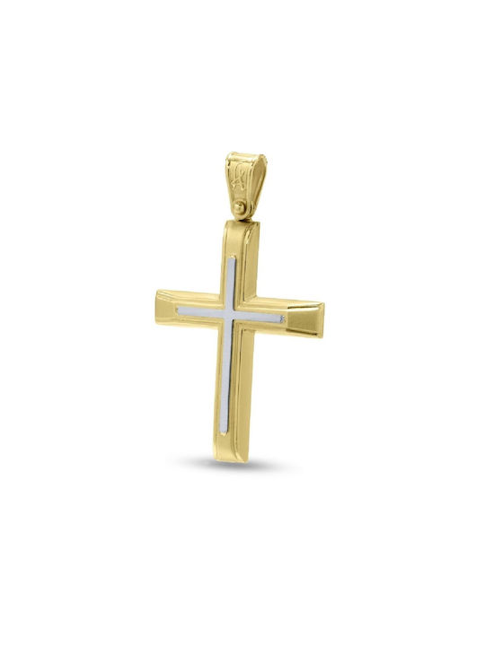 Anorado Men's Gold Cross 14K