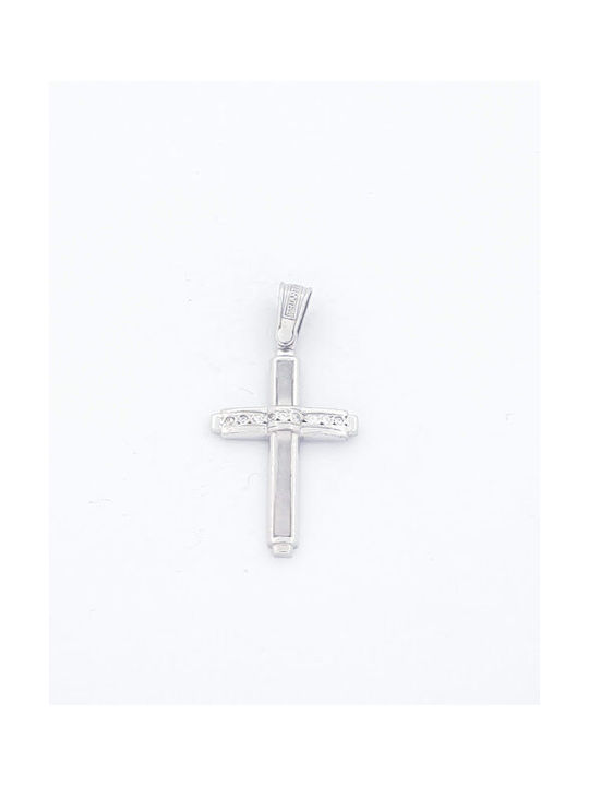 Kirkikosmima Women's White Gold Cross 14K