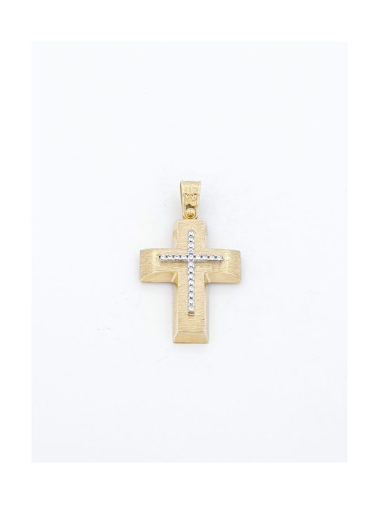 Kirkikosmima Damen Gold Kreuz 14K