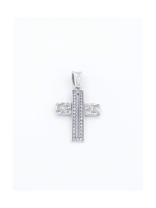 Kirkikosmima Women's White Gold Cross 14K