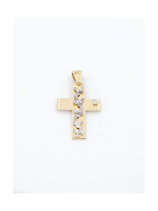 Kirkikosmima Damen Gold Kreuz 14K