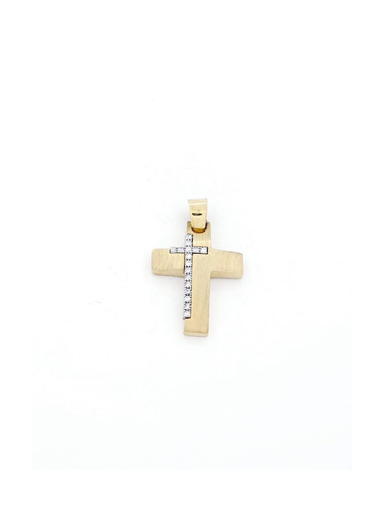 Kirkikosmima Damen Gold Kreuz 14K