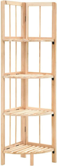 Corner Bookcase Natural 28x26x110cm