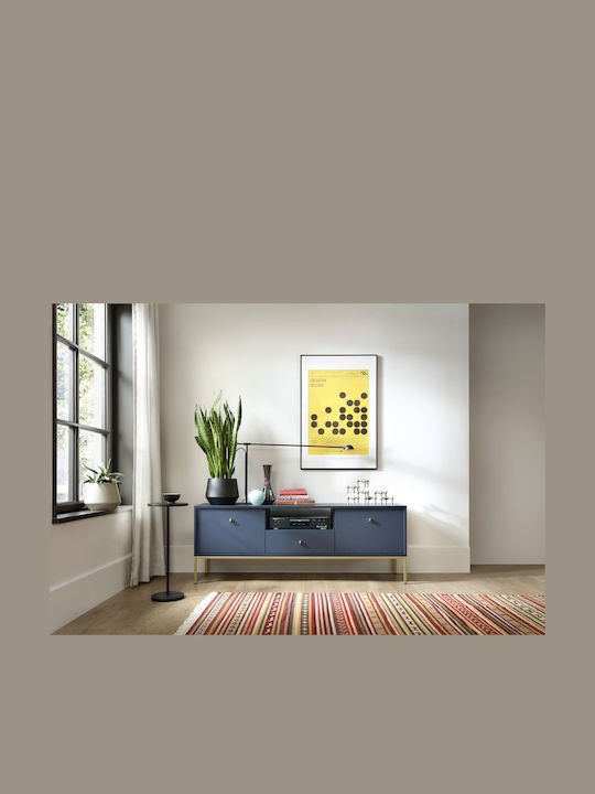 TV Stand Mono Blue and Gold 153.4xDepth 39xHeig...