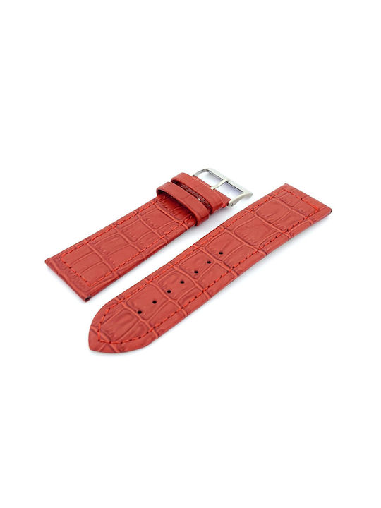 Leather Strap Red 26mm