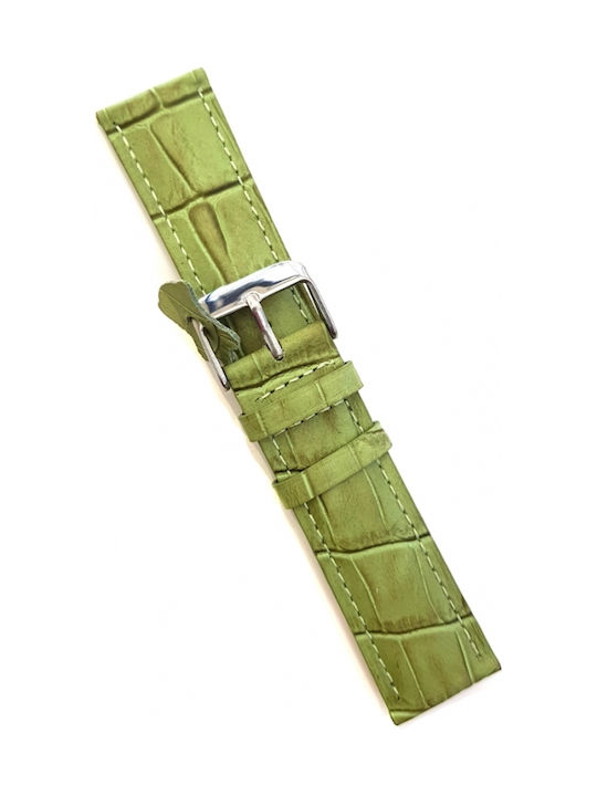 Leather Strap Green 22mm