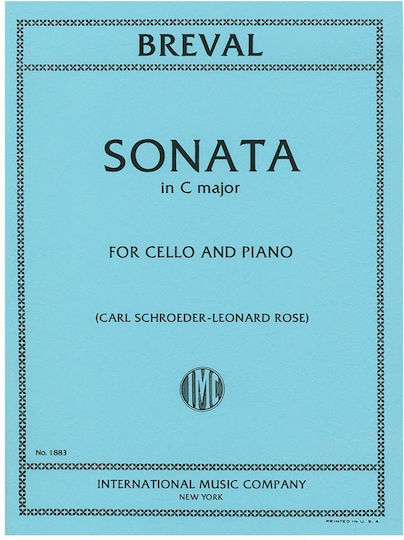 International Music Company Breval - Sonata In C Major Παρτιτούρα για Πιάνο