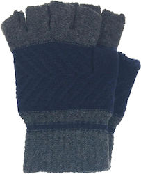 Blau Gestrickt Handschuhe