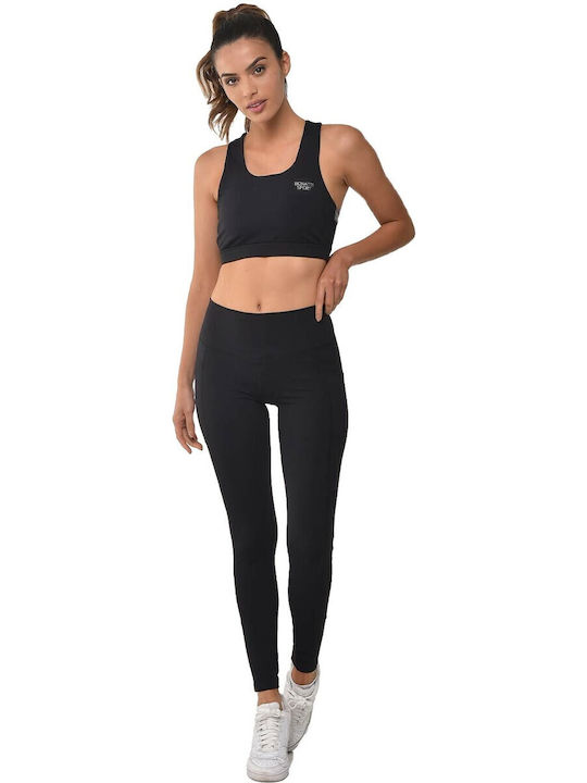 Leggings Pentru Instruire Colanti Cropped De Dama Cu Strângere Push Up Negru