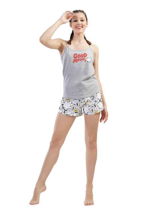 Vienetta Secret Summer Women's Pyjama Set Gray Vienetta Vienetta