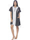 Vienetta Secret Winter Women's Velvet Robe with Nightdress Gray Vienetta Vienetta