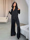 La Lolita Amsterdam Set Pijamale Dama Iarnă Negru Romina