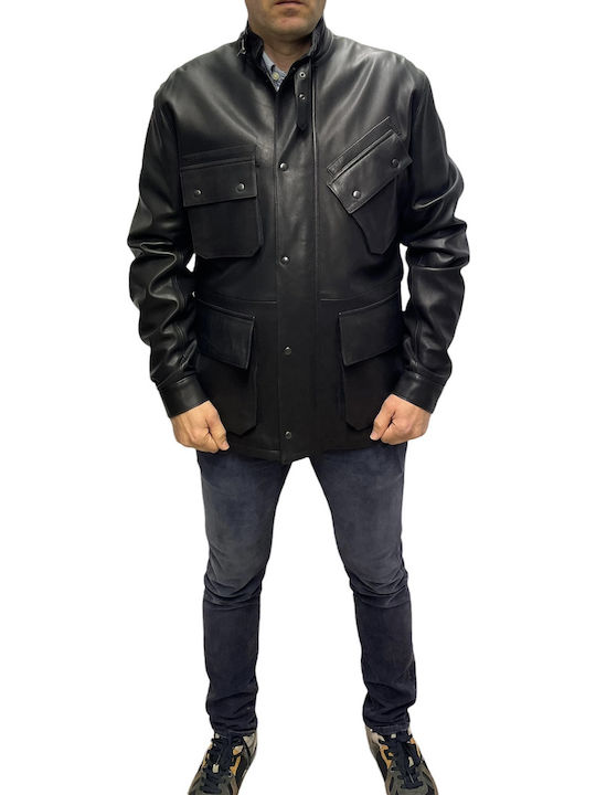 De-5519 Leather Jacket Black