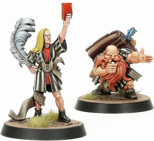 Games Workshop Blood Bowl Elf Dwarf Biased Referees Collectible Figure 3.2cm
