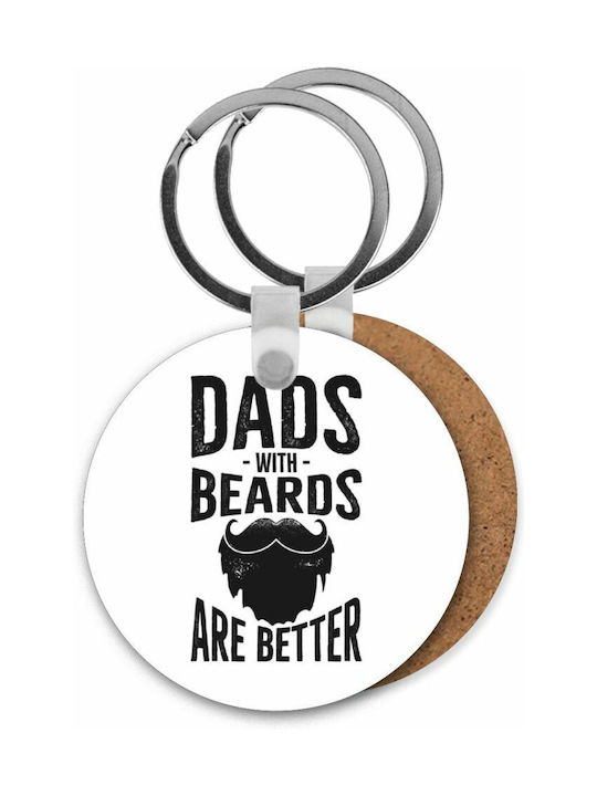 Μπρελόκ Dad's Beards Are Better Ξύλινο