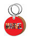 Keychain Wooden Red