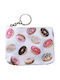 Keychain Wallet Donuts White