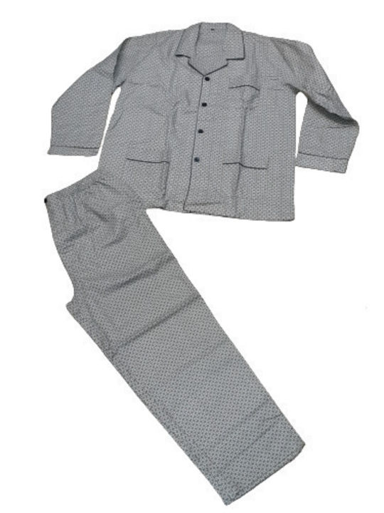 Men's Winter Pajamas Set Gray
