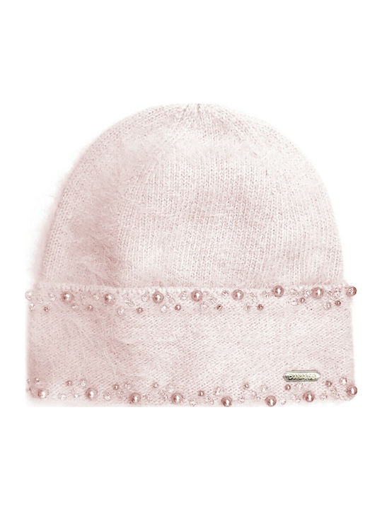 Beanie Γυναικείος Σκούφος Πλεκτός σε Ροζ χρώμα