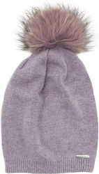 Diana & Co Pom Pom Beanie Feminin Căciulă Tricotat în culoarea Lila