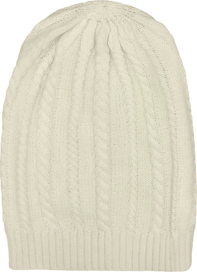 Beanie Unisex Σκούφος Πλεκτός σε Μπεζ χρώμα