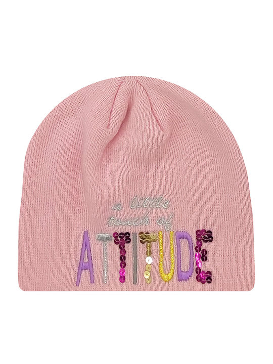 Knitted Beanie Cap Pink