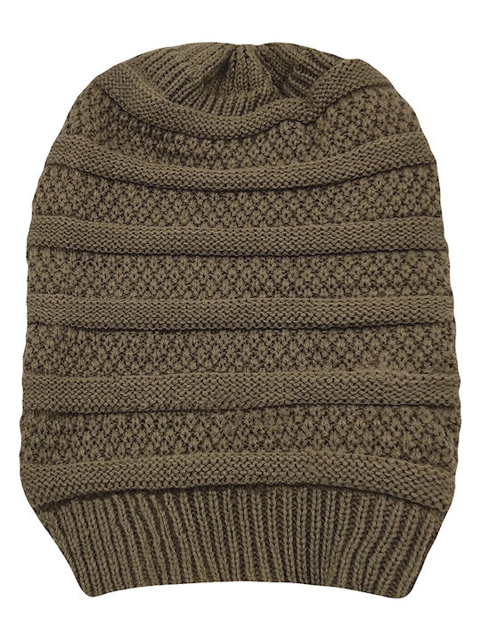 Brims and Trims Beanie Unisex Beanie mit Rippstrick in Khaki Farbe