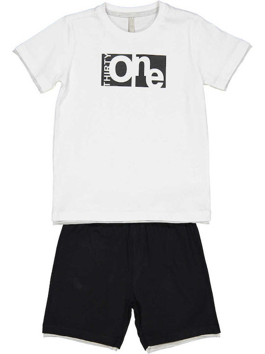 Birba Trybeyond Kids Set with Shorts Summer 2pcs White