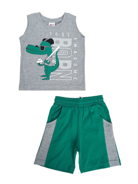 Spark Kids Set with Shorts Summer 2pcs Gray