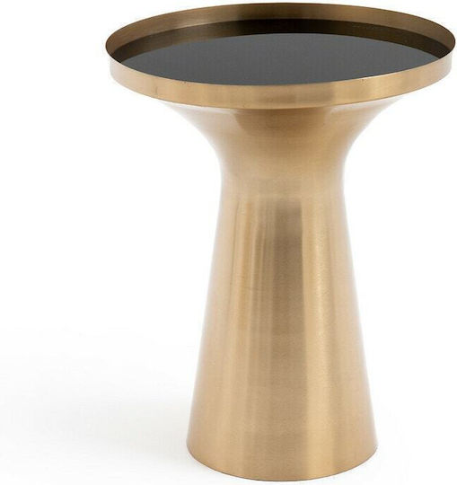 Round Side Table Metal Bronze L40xW40xH60cm.