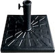 Umbrella Stand made of Cement in Black Color 51x51x32.5cm