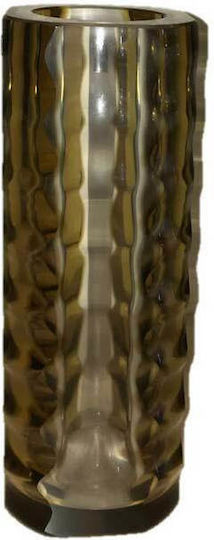 Morava Vase Glas Braun Φ9xΥ25cm