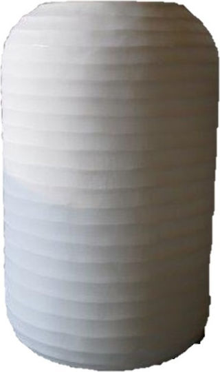 Casa Vogue Διακοσμητικό Βάζο Γυάλινο Λευκό Φ22xΥ36cm