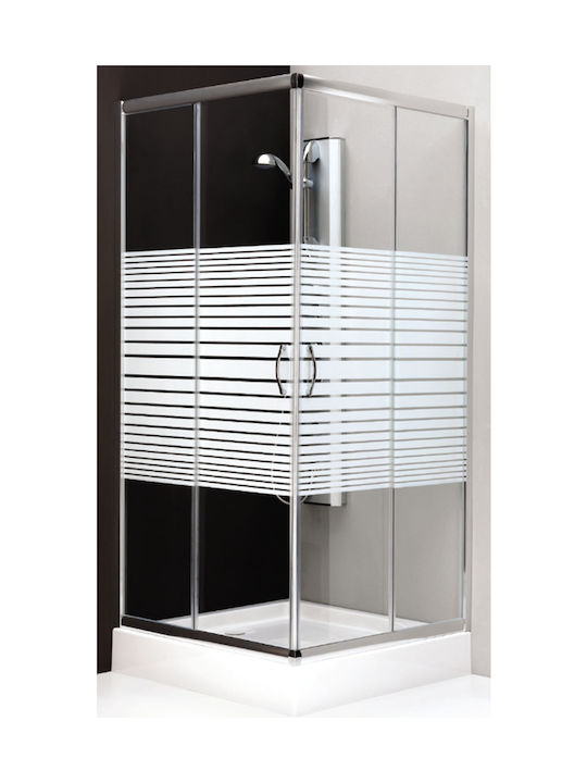 Inter Ceramic Cabinet Duș cu Glisare Ușă 80x80x180cm