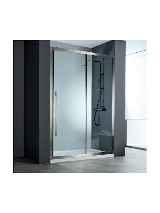 Devon Noxx 145-148x200cm SLN140C-411+N3/200-411+N6/200-411 Shower Screen for Shower with Sliding Door 145-148x200cm Clean Glass Black