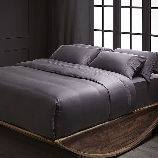 Hauz Bettbezug-Set Übergröße mit 2 Kissenbezügen 230x250 Grey
