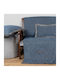 Aslanis Home Ριχτάρι Τετραθέσιου Καναπέ Chenille 180x350εκ. Μπλε (24)