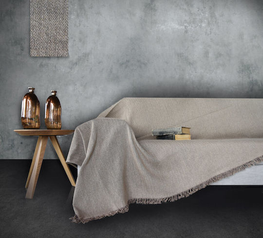 Mattex Διθέσιου Καναπέ Δύο 'Οψεων Π180xΜ250cm Cappuccino