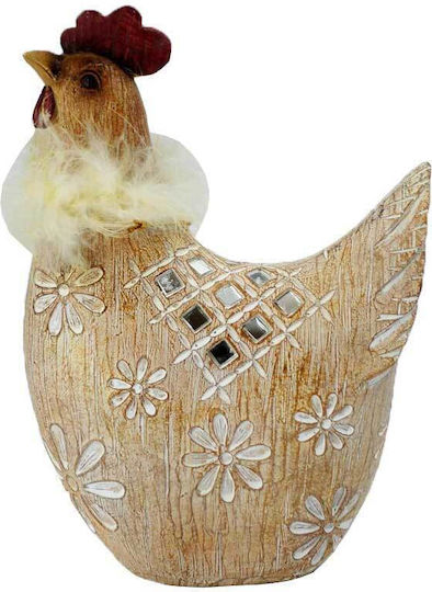 24home.gr Osterhuhn Polyester Beige 16x22cm